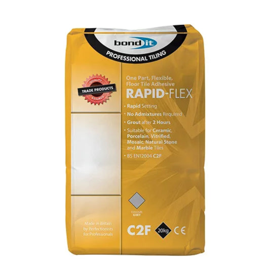 BOND IT Rapid-Flex Flexible Rapid Setting Wall & Floor Tile Adhesive 20kg - Grey