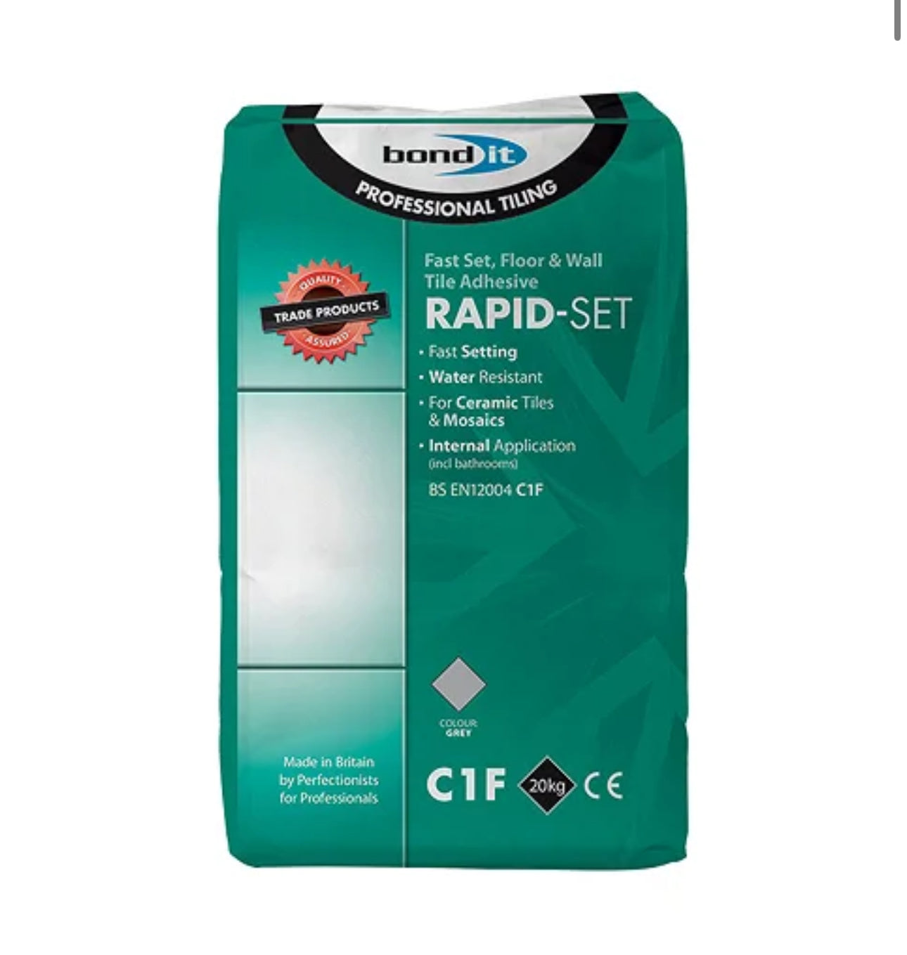 BOND IT RAPID-SET wall & floor Adhesive 20kg - Grey